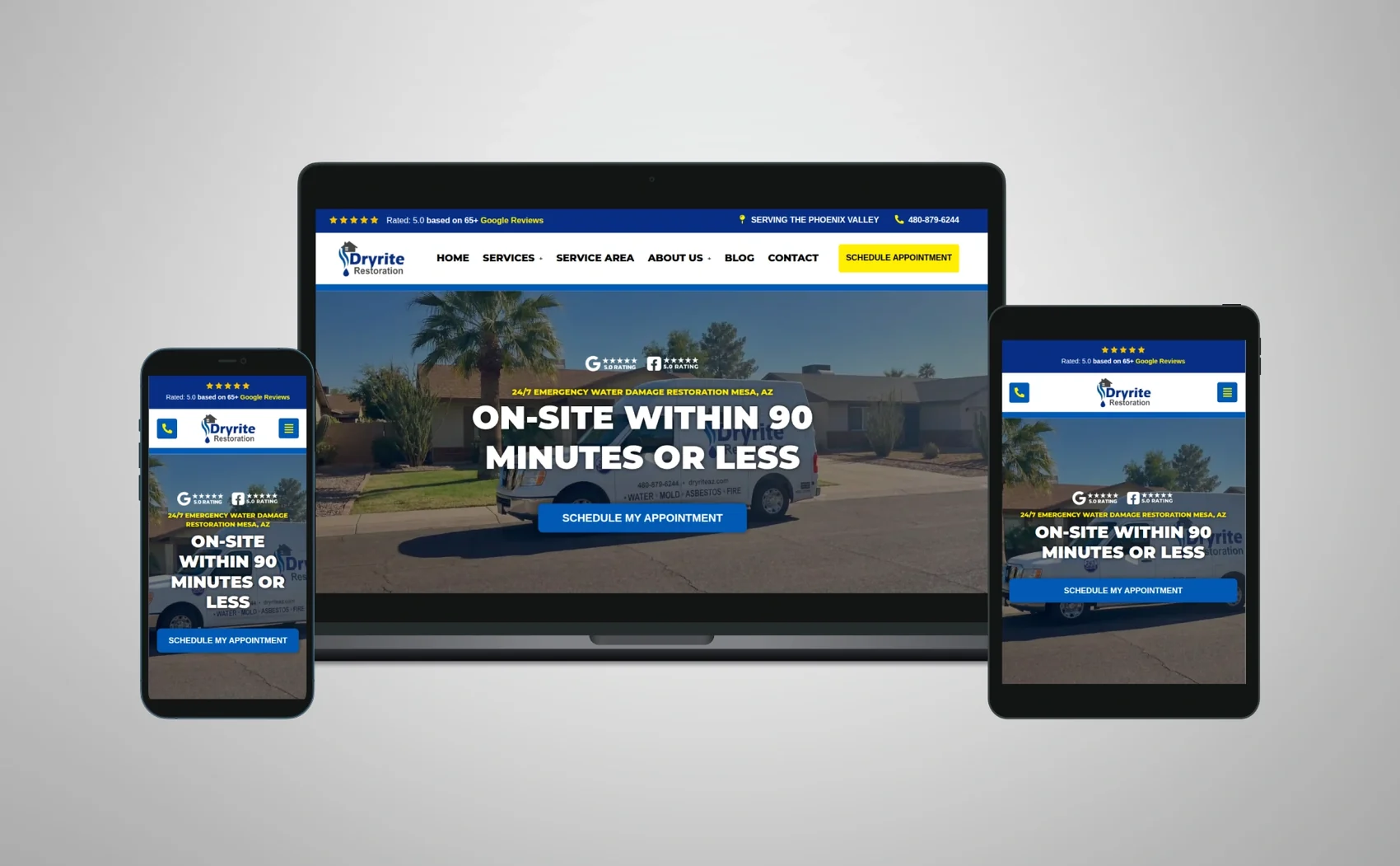 The Dryrite Restoration website
