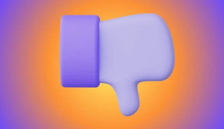 Illustration of a thumbs down