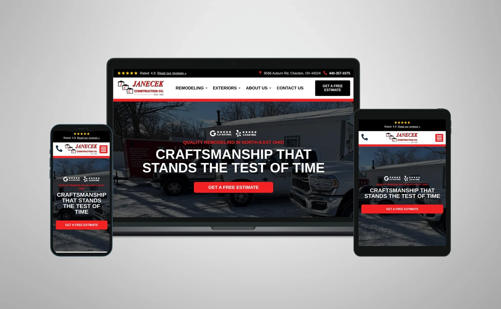 The Janecek Construction Co. website