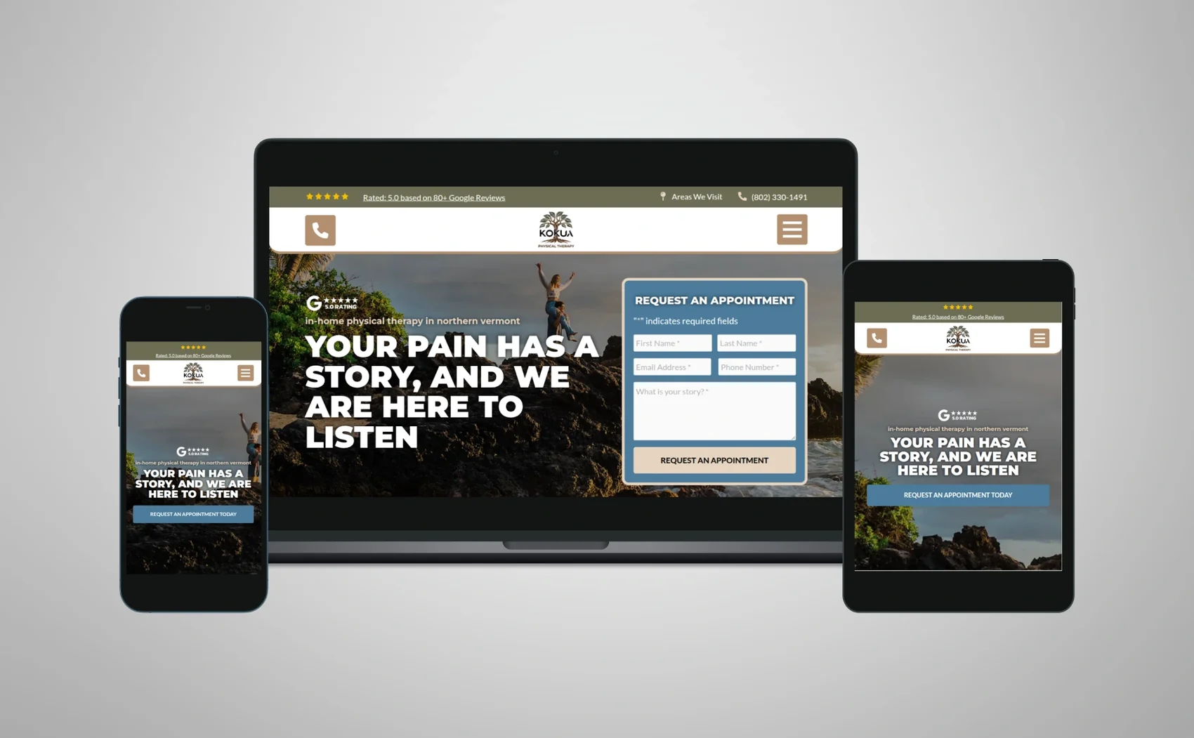 The Kokua Physical Therapy website