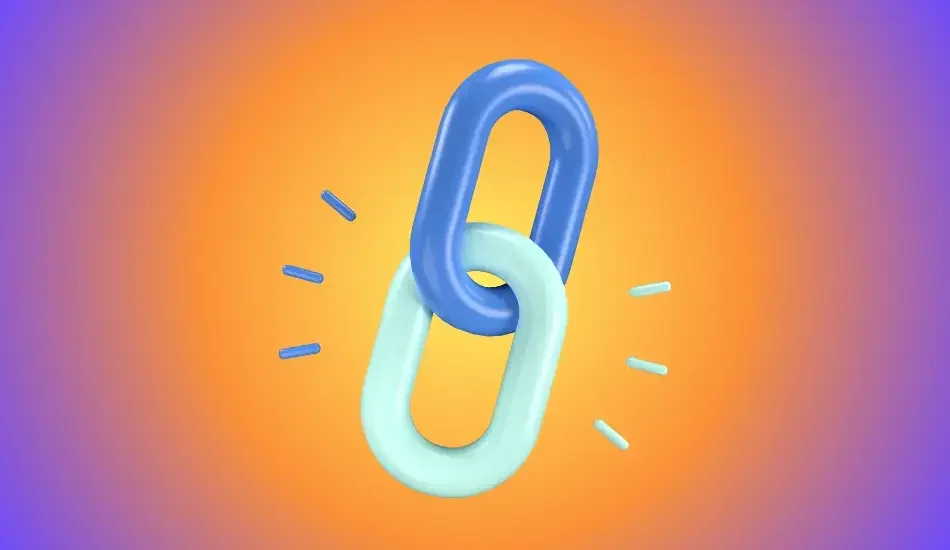Illustration of two interlocking chain links