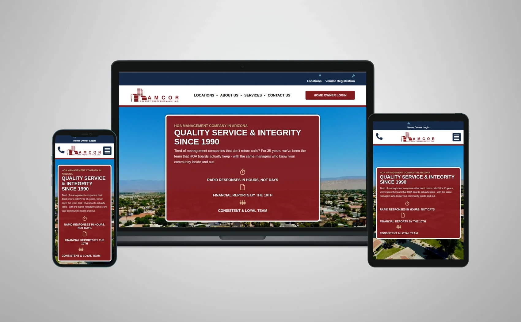 The Amcor Property Professionals website