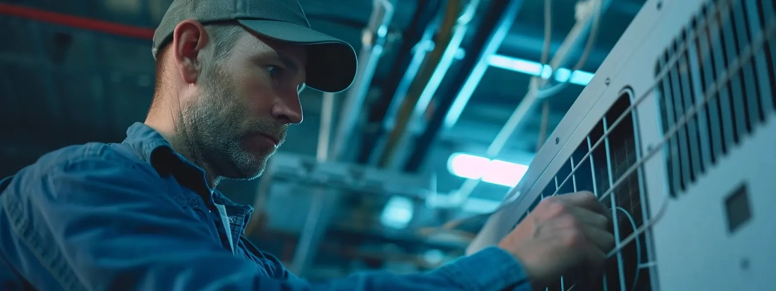 a hvac technician updating their google my business profile with glowing customer testimonials and detailed service offerings to enhance visibility and attract new clients.